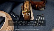 Leather Project: Veiner. Beveler. Camouflage - DIY Leather Belt
