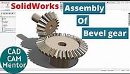 design and assembly of bevel gear in solidworks with the help of toolbox | solidworks tutorial