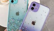 BANAILOA Purple iPhone 11 Glitter Case with stars