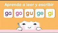 Aprender a leer las sílabas ga go gu ge gi