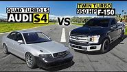 LS-swapped Audi S4 vs Twin Turbo F-150 // THIS vs THAT