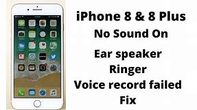 iPhone 8 & 8Plus Speaker not working!iPhone speaker problem & no sound fix.