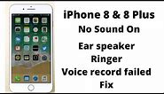 iPhone 8 & 8Plus Speaker not working!iPhone speaker problem & no sound fix.