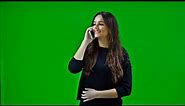 talking girl on the phone | talking girl green Screen | without copyright free videos