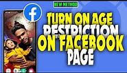 how to turn on age restriction on fb page 2023