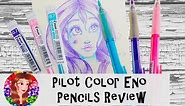 Pilot Color Eno Mechanical Pencils Review and Demonstration - Erasable Colored Pencils