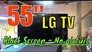 LG 55 inch led TV, quick screen flash only, no picture. LG 55LN5200 TV repair.