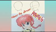 How to draw Ranma 1/2 girl version// Ranma Saotome