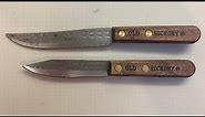 Old Hickory 4" Paring Knife & 4" Paring Knife by Ontario Knife Company 1095 Carbon Steel