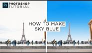 How To REPLACE WHITE SKY With Blue Sky Using Photoshop CC - Photoshop Tutorial