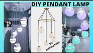 DIY Cluster Multi-Lights Globe Pendant Lamp || Dollar Tree DIY || How To Make Ceiling Light At Home