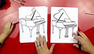How To Draw A Grand Piano - Art For Kids Hub -