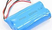 Top Race Spare Replacement Battery 7.4v 2000mAh for TR-211M, TR-213 RC Excavator and Construction Trucks (TR-211M-B)