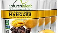 Nature’s Intent Dark Chocolate Covered Dried Fruit - Mangoes 3.5 oz. (4 pack) Gluten Free, Whole Food Snacks