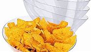 54oz Clear Plastic Serving Bowls (4 Pack) Large Disposable Candy Dishes, Buffet Containers for Chips, Popcorn, Snacks, Punch, Salad Bar, Snack Bowl, Parties, Office Desk, Bridal Shower, Party Supplies