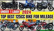 2024 Top 6 Best Mileage Bike Under 1 Lakh🔥On Road Price in India😍Honest Opinion | Best 125cc Bike??