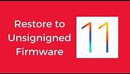 How to install unsigned IPSW to downgrage firmware on Apple/IOS