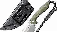 CIVIVI Concept 22 Fixed blade knife, 4.8" D2 Steel Blade G10 Handle, Tuffknives Geoff Blauvelt Utility Knife Full Tang With A Black Kydex Sheath and A Paracord Lanyard for Camping Hiking Hunting C21047-2