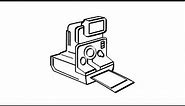 How to Draw an Instant Camera | Drawing a Polaroid Camera