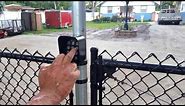Gate1® GA-15 Wireless Keypad on Chain Link Fence