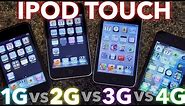 iPod Touch 1st Gen vs. 2nd Gen vs. 3rd Gen vs. 4th Gen! | TrevorM