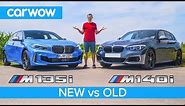 New BMW M135i vs old M140i 1 Series review + 0-60mph, rolling race & brake test