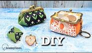 DIY SQUARE COIN PURSE 🍒 Easy Gifts Idea - Open Wide Clasp Frame Coin Purse