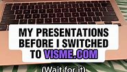 Before after Powerpoint transformation made in Visme 😳 You can easily import your old #PPT presentations into Visme to add interactive data visualizations, clickable hotspots, and video editing capabilities other software doesn’t provide! #visme #presentationdesign #slidedeck #slidedeckdesign #powerpointhacks