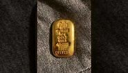 50 gram GOLD BAR! Size comparison to a quarter!🤙