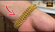 See How This Pure Gold 8 Design Bracelet is Crafted for Men!