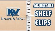 KV Pilaster Standards and Shelf Supports - Adjustable Shelf Brackets for Cabinets