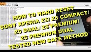 Hard reset Sony Xperia Z5 E6653 E6603 E5823 E5803 E6683 E6633 E6853 E6883 E6833