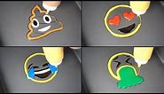 Emoji Pancake Art - Poop, Heart Eyes, Tear Face, Vomit