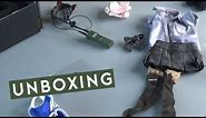 Unboxing the 1/6 scale Female Tactical Schoolgirl action figure gear set from Armshead