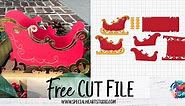 Free 3D Santa Sleigh SVG Cut File