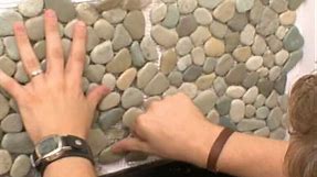Natural Pebble Tile on DIY Network's "BathTastic"
