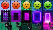 Minecraft: nether portals with different emoji
