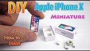 DIY Realistic Miniature Apple iPhone X | DollHouse | No Polymer Clay!