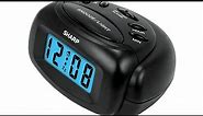 ⏰📚 #Manual-Sharp Digital Alarm Clock-Black-#Model SPC 500A