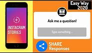 How To Share Question Sticker Responses On Instagram Stories | Ask Questions in Instagram Stories