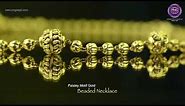 Traditional Gold Necklace Sets | Paisley Motif Gold Beaded Necklace | PNG Online Store
