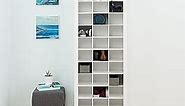 Prepac Elegant White Shoe Storage Cabinet, Space-Saving Solution with Cubbies for 36 Pairs, 13"D x 23.5" W x 72.5" H