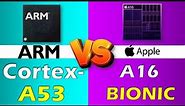 ARM CORTEX A53 VS APPLE A16 BIONIC