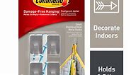 Command Small Stainless Steel Metal Hooks, 4 Hooks, 5 Strips per Pack