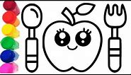 How to draw apples-Coloring for Kids &Toddlers | Draw, Paint and Learn _ Magic Colours