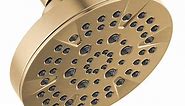 Delta 5-Spray Patterns 1.75 GPM 6 in. Wall Mount Fixed Shower Head in Champagne Bronze 52535-CZ