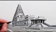 How to Draw an Indian Temple: One Point Perspective