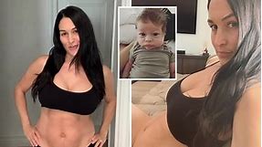 Nikki Bella shows off body just five-weeks after birth and aims to lose 18lbs
