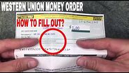 ✅ How To Fill Out Western Union Money Order 🔴