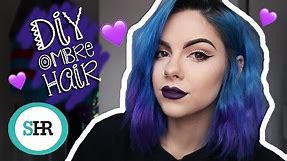 How To: DIY OMBRE HAIR in Blue & Purple!